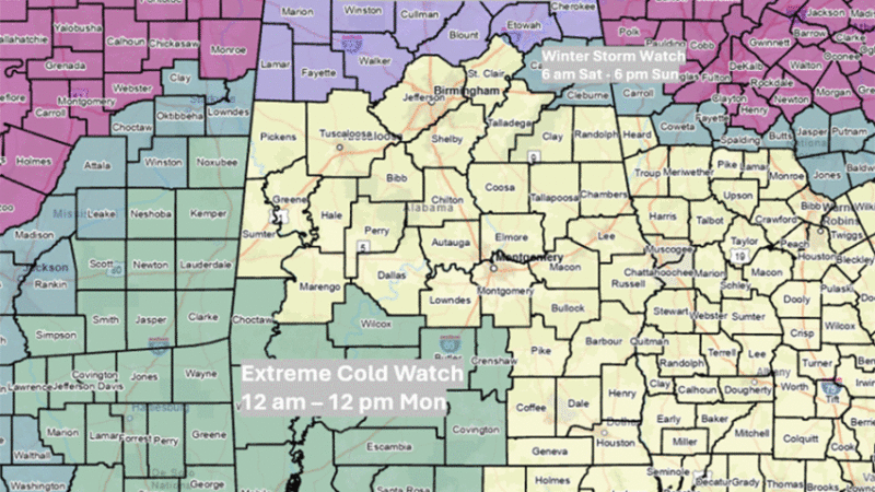 Alabama Weather Alert: Ice Storm Incoming
