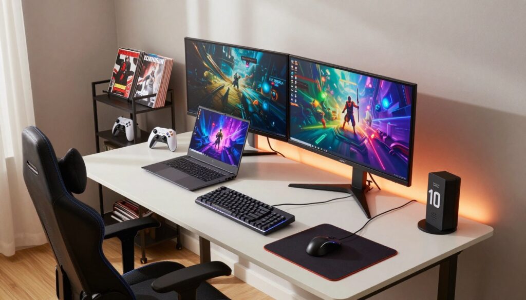 budget gaming desk setup