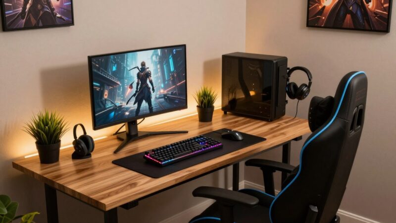 gaming desk setup under $500