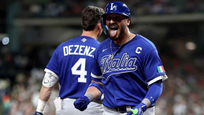 Italy captain Vinnie Pasquantino's three-homer game was the first in the history of the World Baseball Classic. The Royals slugger has never homered three times in a major league game. Kenneth Richmond/Getty Images