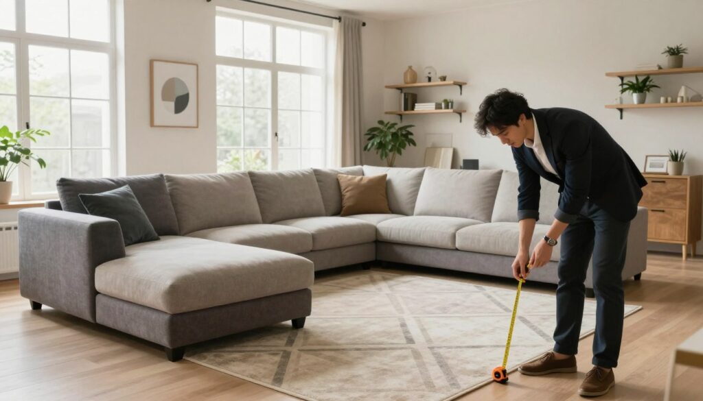 measuring space for modular sofa