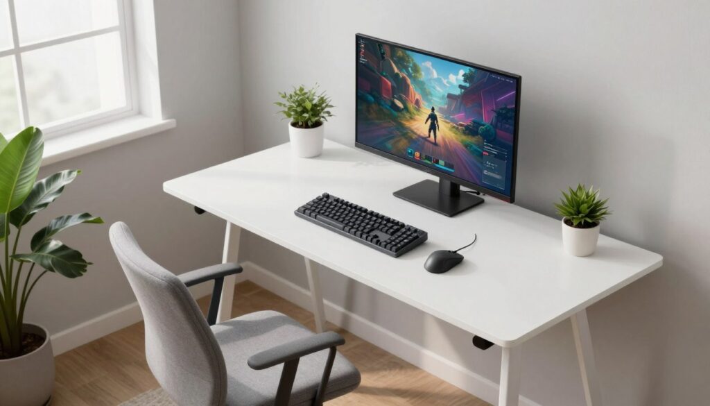 minimalist gaming desk