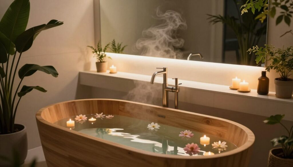 relaxing bathroom lighting